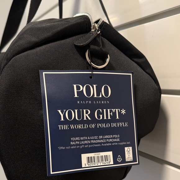 Polo by Ralph Lauren Black Duffel Bag NWT - Picture 4 of 4